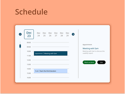 DailyUI Challenge 071 - Schedule daily 100 challenge dailyui dailyui 071 dailyuichallenge schedule scheduler timeline ui ui design web app web design web ui webdesign