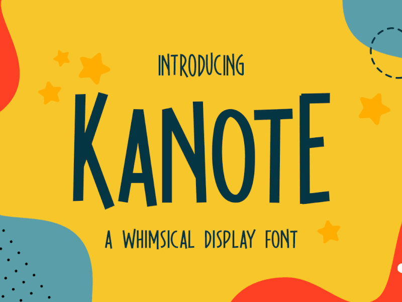 Kanote - Whimsical Display Font children font freebies