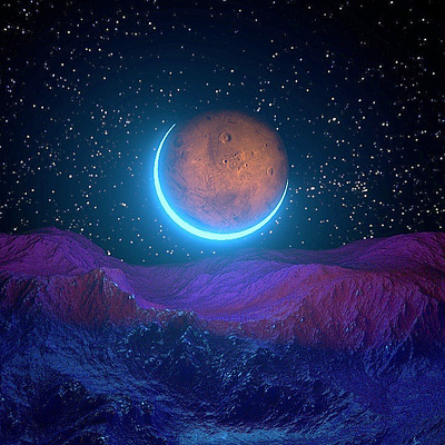 Christmas moon cinema4d