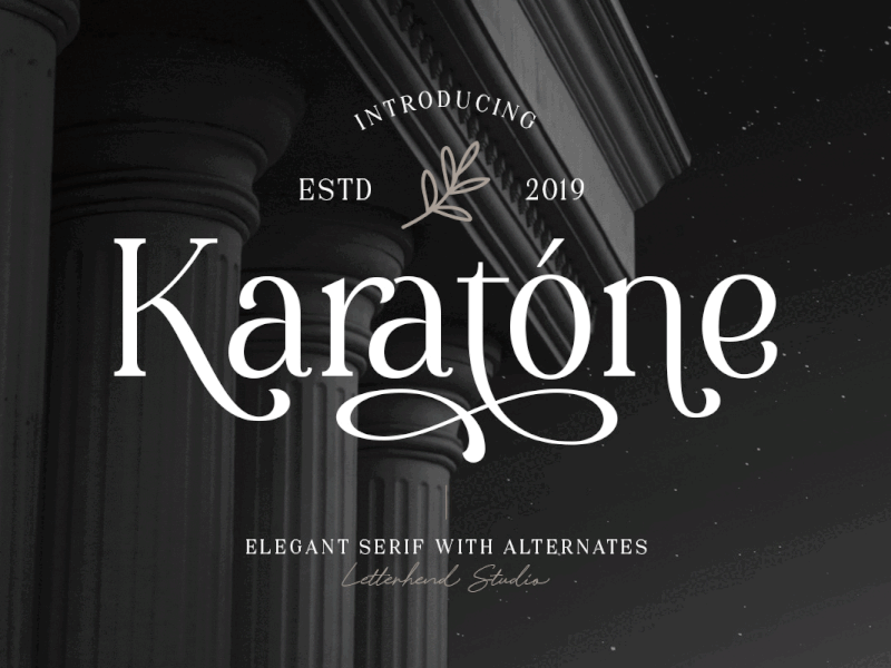 Karatone - Elegant Serif animation chick feminine font freebies