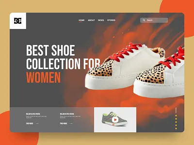 Women Shoe Store - Landing page desiglounge dribble shot fashion fashion design landingpage shoes shoes mockup shoes store shopping shot trending trending ui trendy design ui uidesign uiux website concept website design website designer women fashion