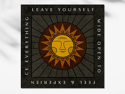 SUN design illustration poster procreate sol square sun texture