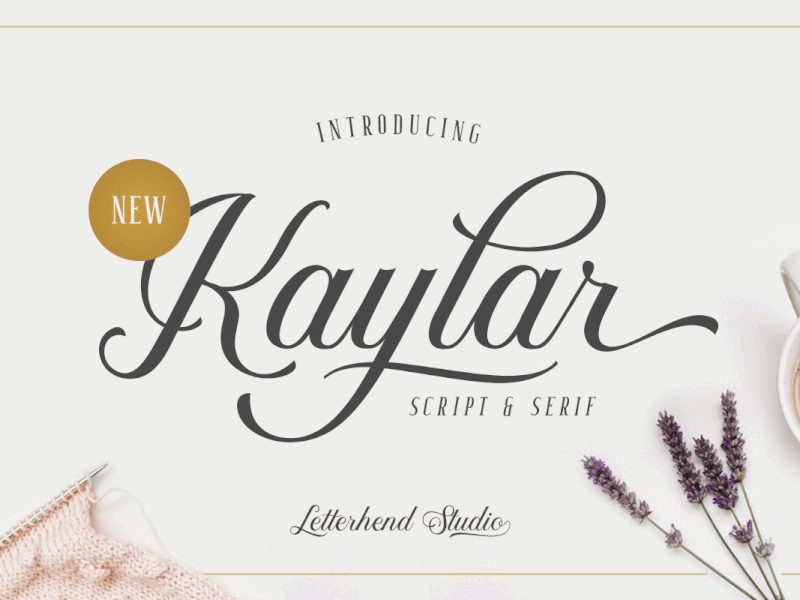 Kaylar - Elegant Script & Serif by Letterhend Studio on Dribbble