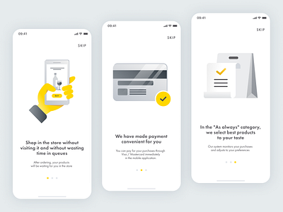 Onboarding for the supermarket application 🛒 2d app buyer design figma flat graphic design illustrations ios list onboarding online store order payment product shopping supermarket tutorial ui vector