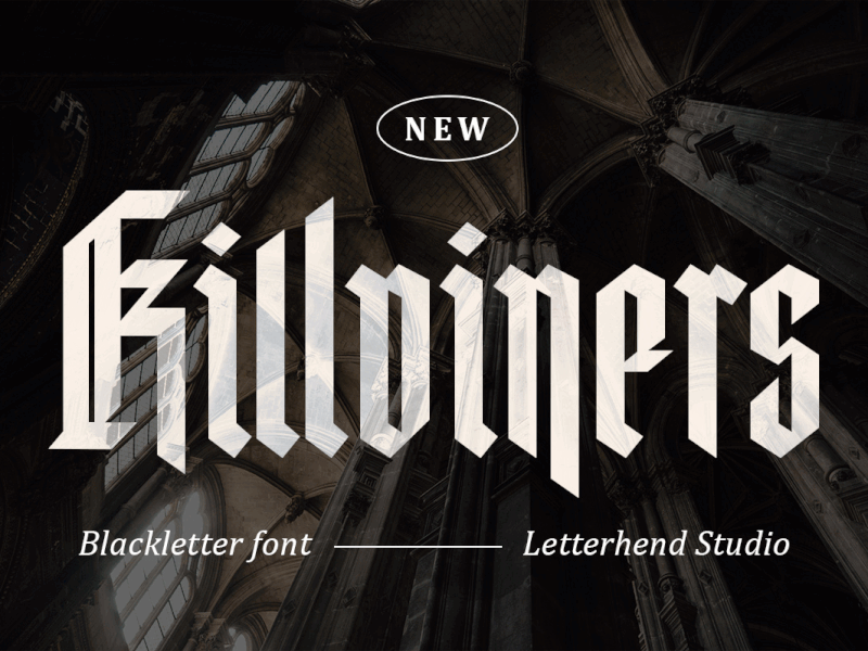 Killviners - Modern Blackletter Font freebies headline font novel font