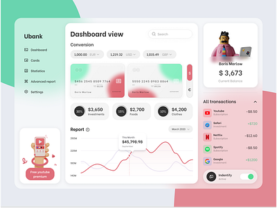 Online Bank - Ubank bank banking design finance ui ux web