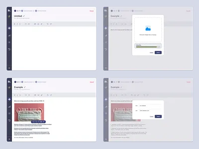 Broadcaster App - Content Editor card content dailyui design editing editor form process flow progress bar ui upload upload file ux web