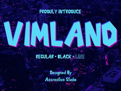 Vimland Modern Font corporate design game design identity logo modern technology typography ui