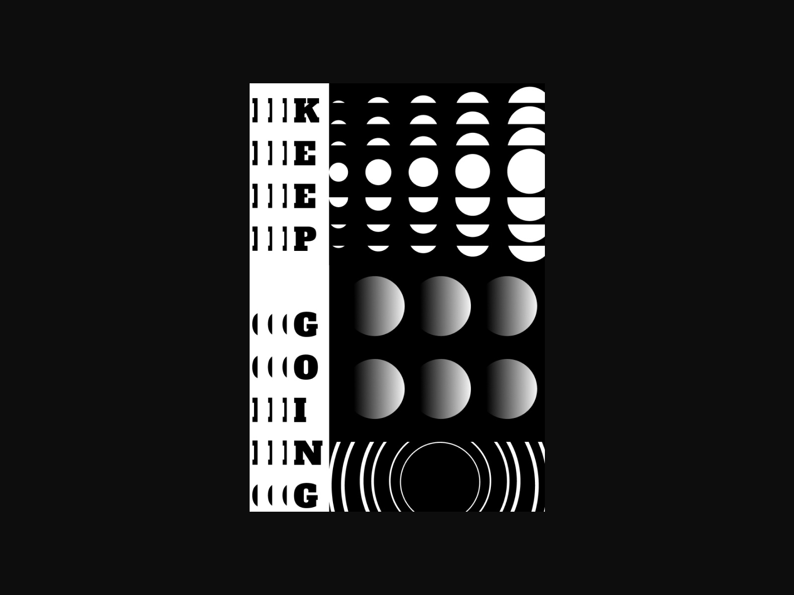 Keep Going Poster concept. 3d aftereffects animation clean creative design figma graphic design minimal motion graphics posterdesign posterlovet posters ui uidesigners uigers uiux ux uxdesigners uxtrends