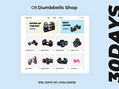 8 - Dumbbells shop dumbbells ecommerce shop sports ui uiux ux