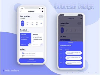 日历页面设计 app design ui ux