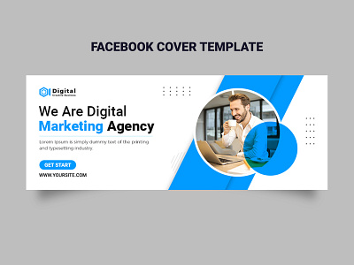 Digital marketing corporate social media Facebook cover template banner