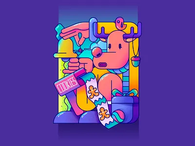 MERRY CHRISTMAS christmas design gift illustration reindeer