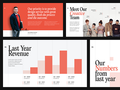 #Exploration - Pitch Deck - Red Themes bold branding chart clean data deck design keynote numbers photography pitch deck pitching powerpoint presentation typography whitespace