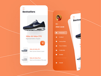 Nike shoes purchase app app blog design branding colorful dribbble invitation minimal typography ui ux 视觉艺术