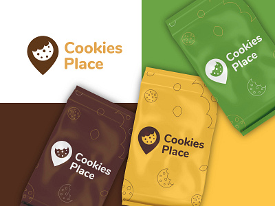 Cookies place brand identity brand identity branding cookie cookies food graphic design location logo design modern logo packaging place restaurant