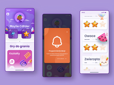 Infant Bilingual Application 3d app application children colorful dashboard design dribbble games gaming infant learning notifications product ui uiux user userexperience userinterface ux