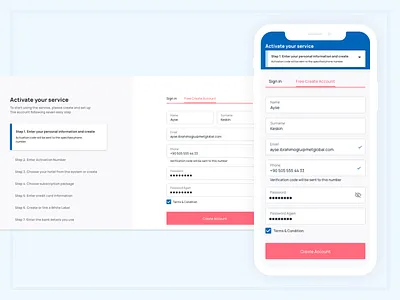 Account Creation account creation accounts app creation dashboard design desktop login mobile service signin signup step step by step ui ux