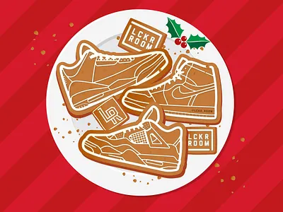 Cookie Kicks atlanta christmas holiday illustration sneakerhead sneakers sports design