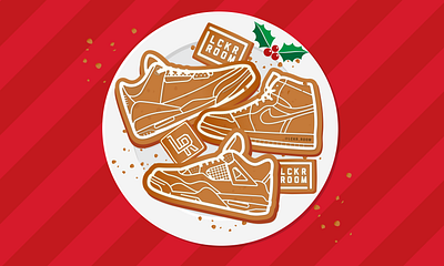 Cookie Kicks atlanta christmas holiday illustration sneakerhead sneakers sports design