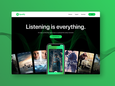 Spotify Redesign Concept adobe xd figma graphic design movie music redesign song ui uidesign user interface design user interface ui web website concept website design