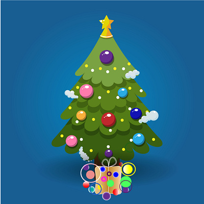 christmas tree animation art design icon illustration illustrator logo vector