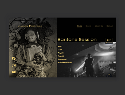 DailyUI Challenge 003 :Landing Page animation branding daily ui challenge dailyui dark ui design landing page motion graphic music production prototype prototype animation ui ux web