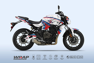 MT07 2017 martini decals design martini mockup mt07 print streetbike wrap yamaha