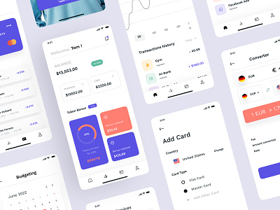 Carebook - Fintech Mobile Apps 2022 android app design clean clean mobile app clean ui creative finance fintech fintech mobile ios minimal mobile mobile app mobile app esign modern payment app product design style guide ui