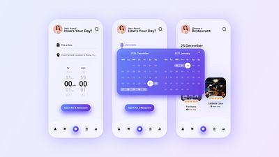 Restaurant App | Mobile Design app app design branding design light theme minimalistic prototype ui ui design ux design website design