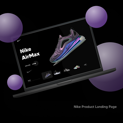 Nike Airmax Product Landing Page airmax design landingpageui nike ui ui design uiux web web design