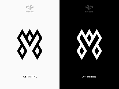 AY Initial - Logo Design a cool design initial line logo minimalist modern monogram simple strong y