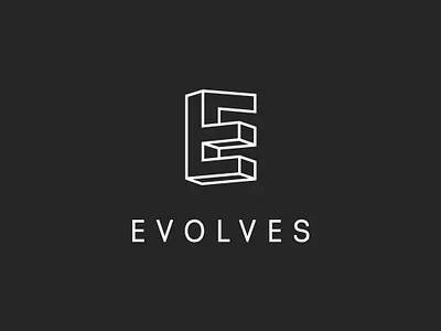 Outline E logo design illusion of form brand design branding e logo evolves illusion logo logo a day logo design concept logo designer logotype logotype design minimalism outline design outline e tattoo design vector logo