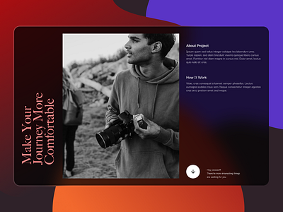 Explore Journey blur concept grid hero header layout minimalist minimalistic typogaphy ui user inteface web design