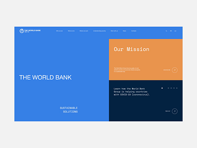 The World Bank — Corporate Website. Main page animation branding design minimal photoshop typography ui ux web website