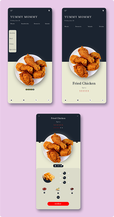 App Food app branding design figma icon logo ui vector