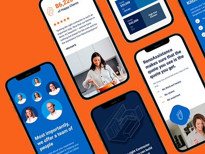 Mobile design for a Real Estate marketplace | Lazarev. adaptation adaptive application button card contractor design home ios landing page marketplace mobile property proposal real estate renovation service ui ux view