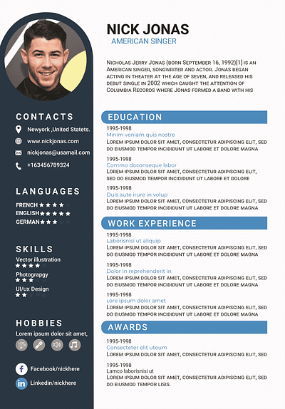 Resume Design On Photoshop