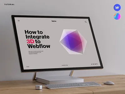 Interactive 3D hero banner - tutorial 3d animation illustration interaction motion spline ui ux vietnam web design webflow