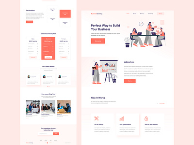 Agency landing Page agency branding business creative design landing page minimal ui ux web website design