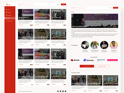 Sattern Events Page dashboard ui design events landing page landing page design product design ui ui design uiux user experience design ux design website design