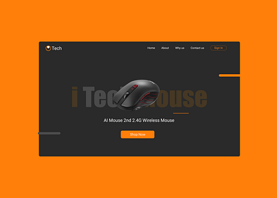 I tech Mouse Cover Orange theme blue slider blue theme branding design illustration logo orange typography ui ux ui design ui kit uidesign ux