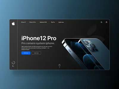 iPhone 12 Pro - User Inferface Landing Page - Concept apple apple mobile blue dark iphone iphone12 iphone12pro landing landingpage mobile mobile ui modern modern ui phone product design slider ui userinterface web website