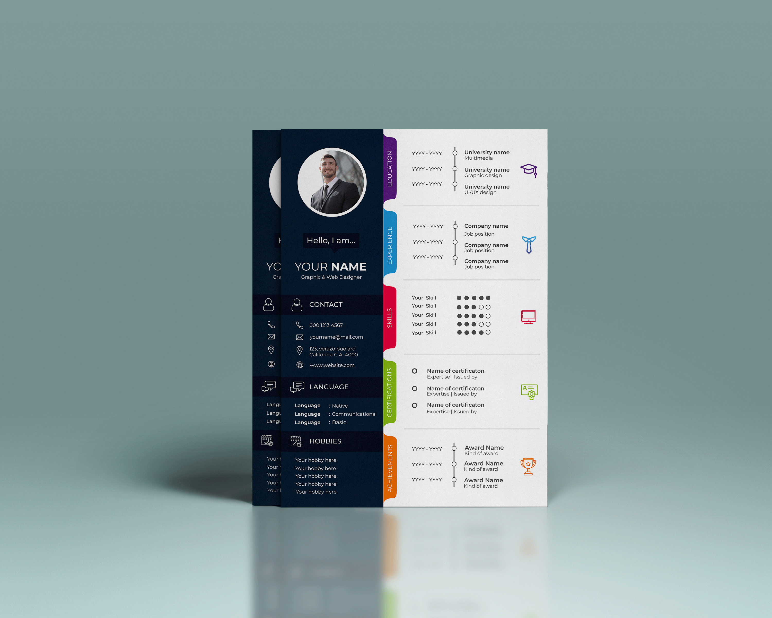 RESUME DESIGN cv cv design cv resume template flyer illustrator minimal resume resume design vector