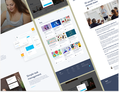 Remote Team Work Blog design figma logo prototype ui ux web wireframe