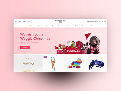 Web Design Waggly Club banner banner design design ui ui design ux web design website website design
