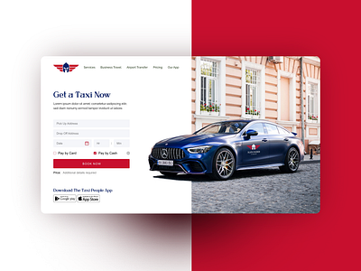 Web Design for Taxi Company banner banner design design ui ui design ux web design website website design