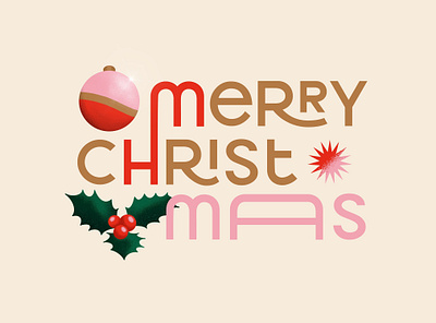 ✧ Merry Christmas ✧ art christmas christmas card design design art font graphic design graphisme holiday illustration letter merry christmas merry xmas merrychristmas noel pink stretched type typography work