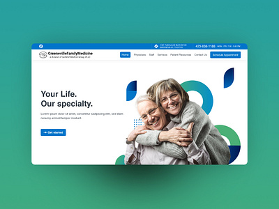 Web Design GFM banner banner design clinic design medicine ui ui design ux web design website website design