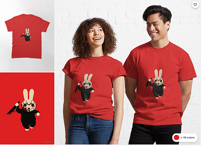 killerbunny bunny character cute design etsy etsy shop horror illustration jason redbubble redbubbleshop redbubbletshirts shirt